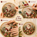 Christmas Pearl Art Hanging Wreath Kit