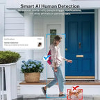 1080P Wireless Video Doorbell Camera with 2-Way Audio, AI Human Detection