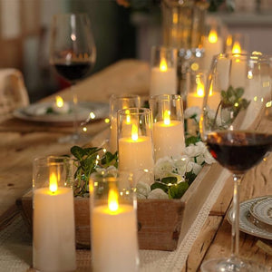 Flameless Acrylic Candle 3-Piece Set
