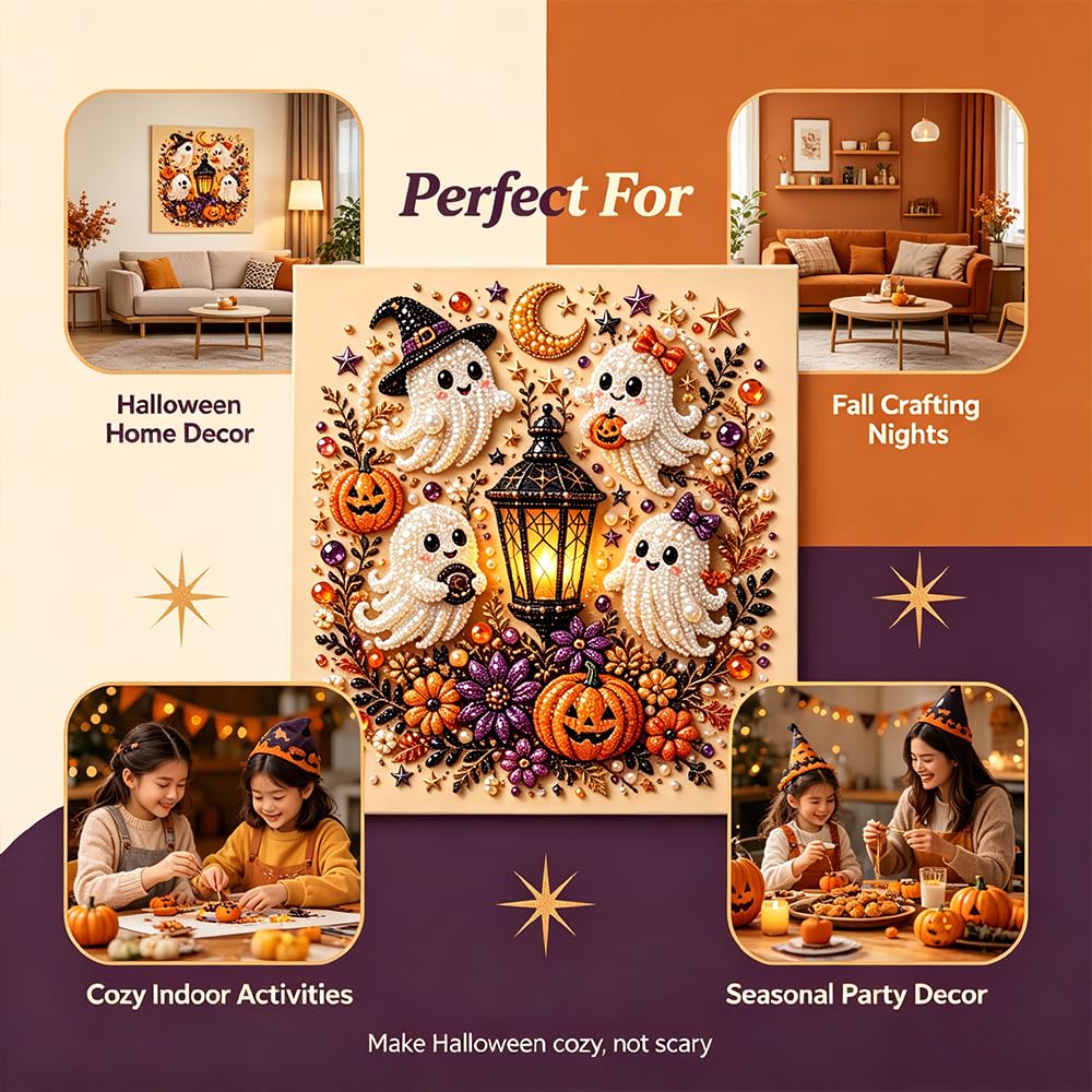 Halloween Ghost Pearl Art DIY Kit