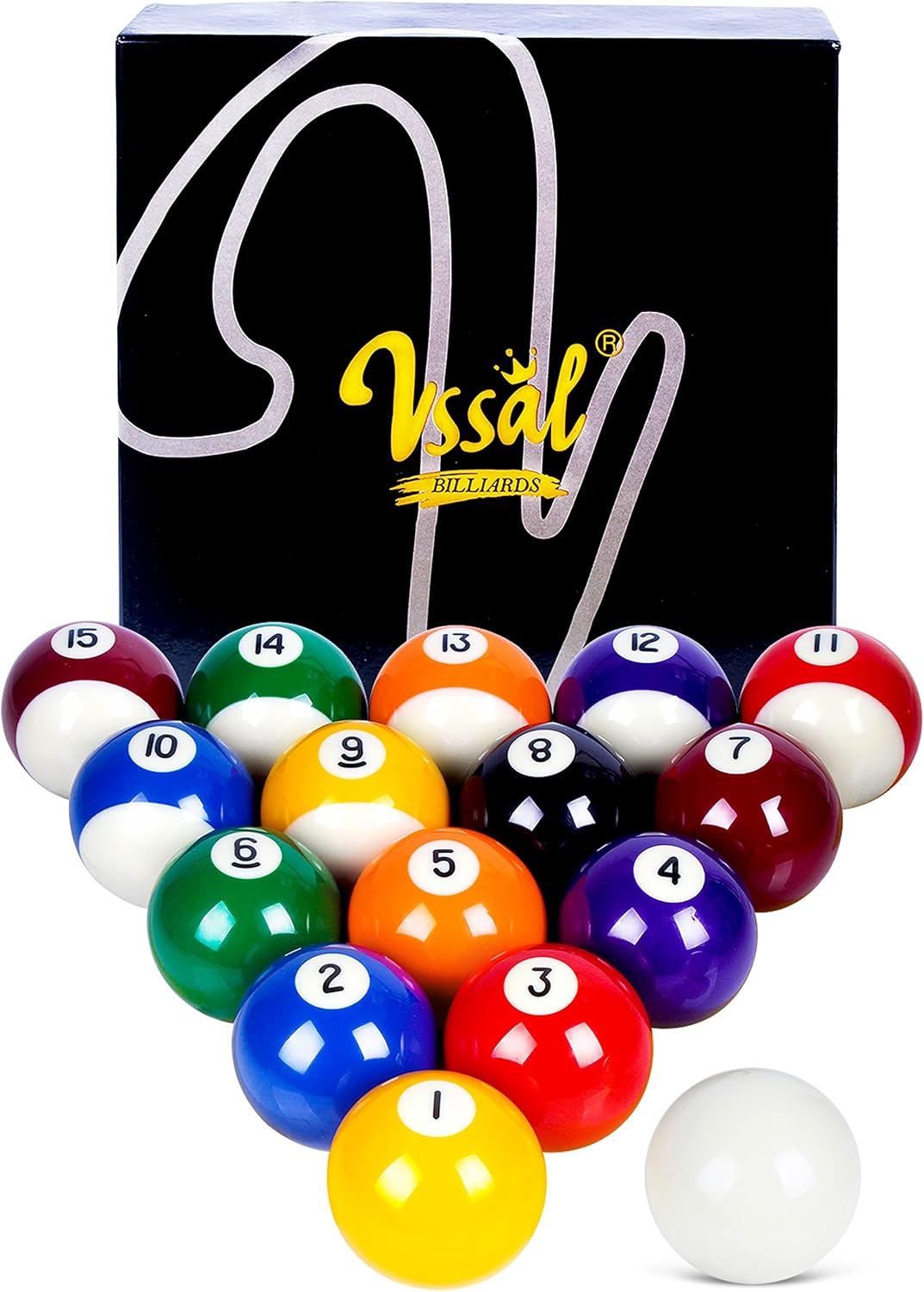 Billiard Balls Set Pool Table Balls Marble-Swirl & Classic Style 16 Ball Set