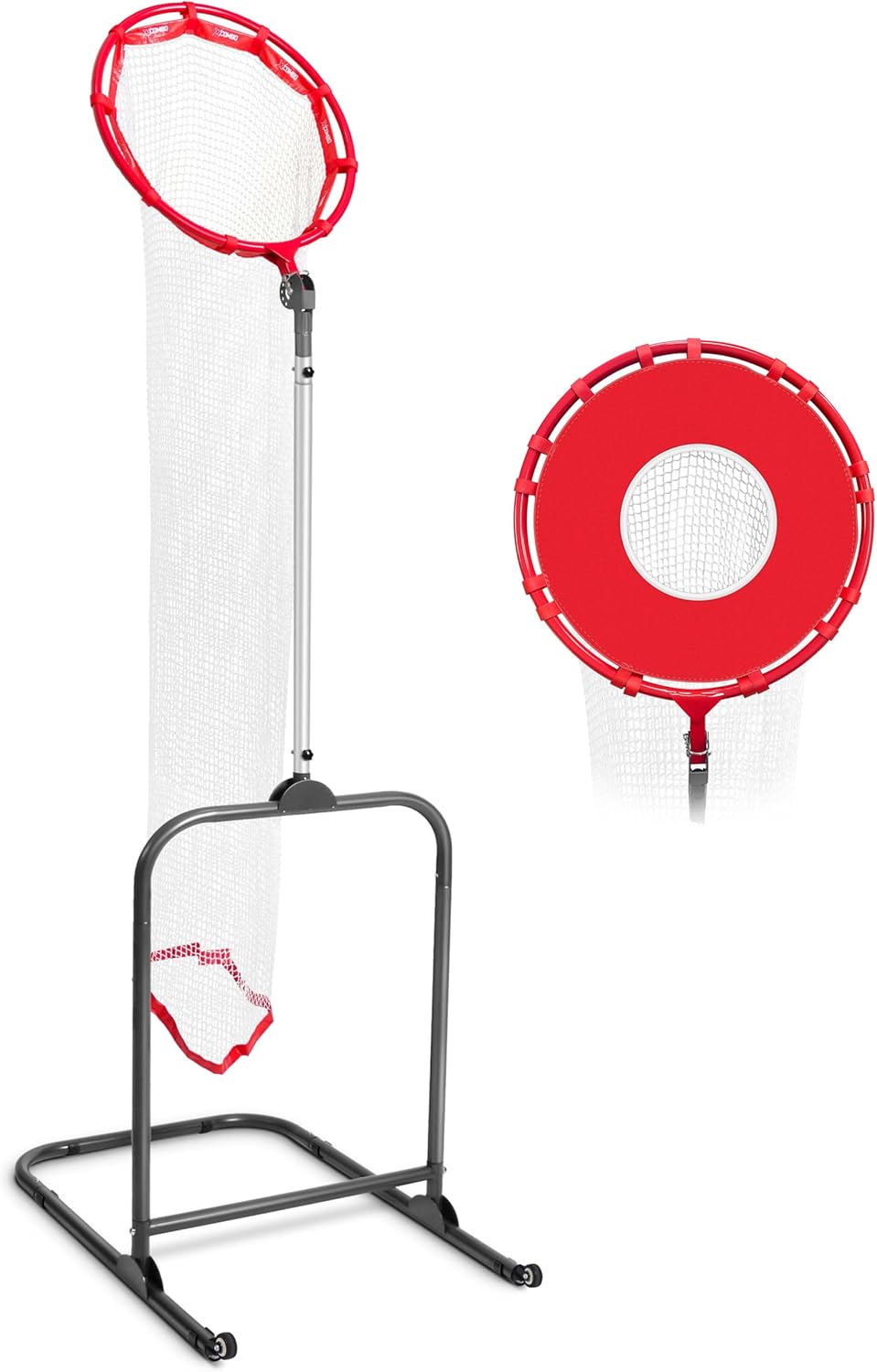 Volleyball Setter Trainer Net Setting Training Equipment Target Practice Indoor or Outdoor, Adjustable Height (4.6 ft-9.8 ft) and Angle for Serving Spiking Drills System