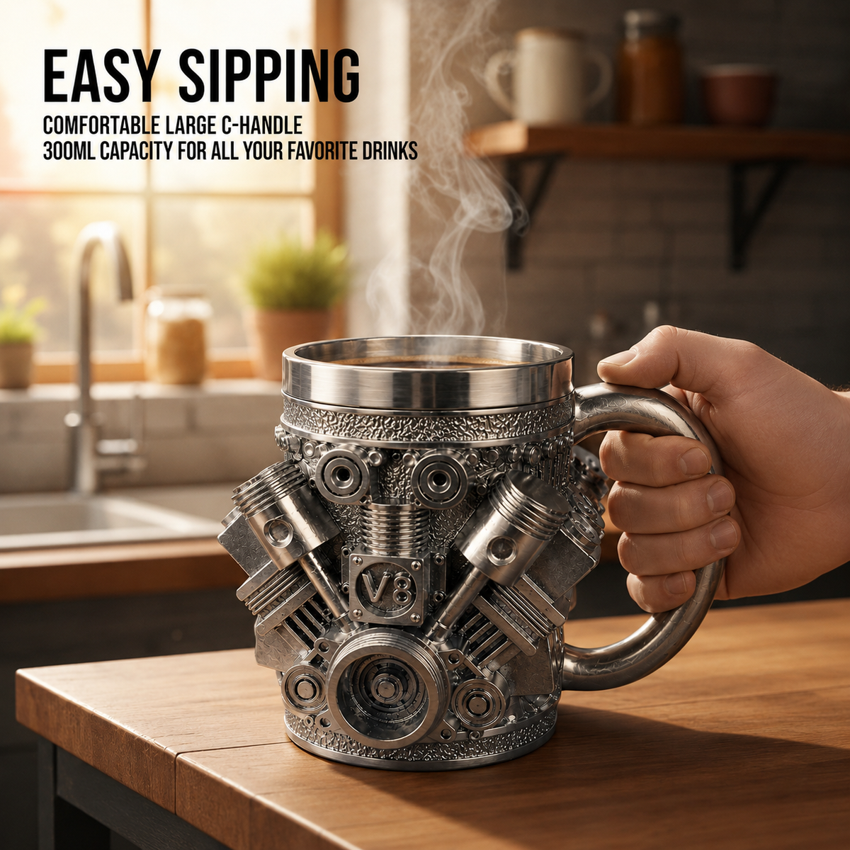 Engine Legend Mug – V8 Engine Style Coffee Mug