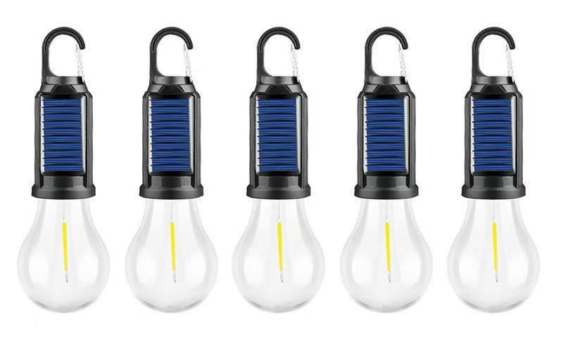 Portable Solar Camping Light Bulb – USB-C Rechargeable LED Tent Lantern