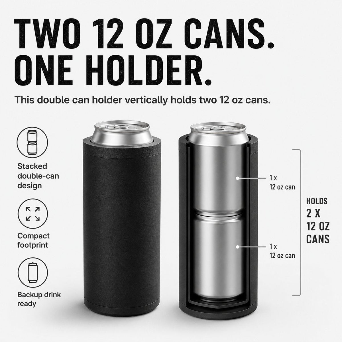 Double Tactical Reload Can Holder With Quick-Load Sleeve