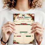 Christmas Baking Recipe Journal, Spiral Cookie & Dessert Planner with Fill-In Recipe Pages