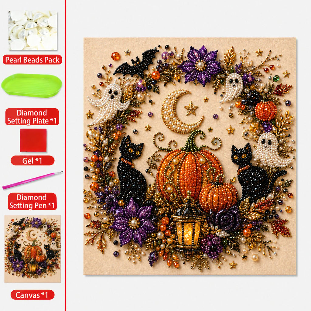 Halloween Ghost Pearl Art DIY Kit