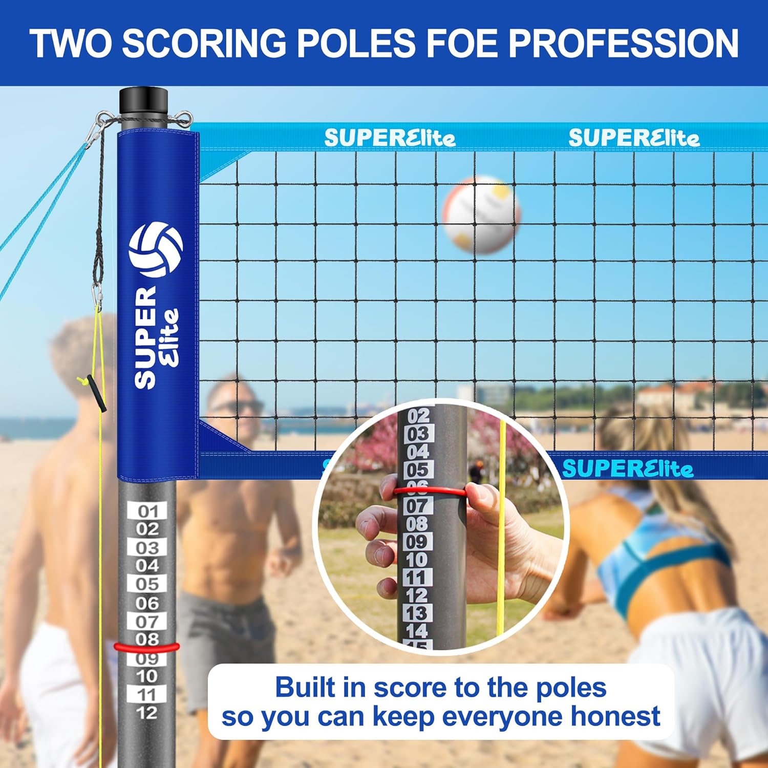 Outdoor Heavy Duty Volleyball Net Set