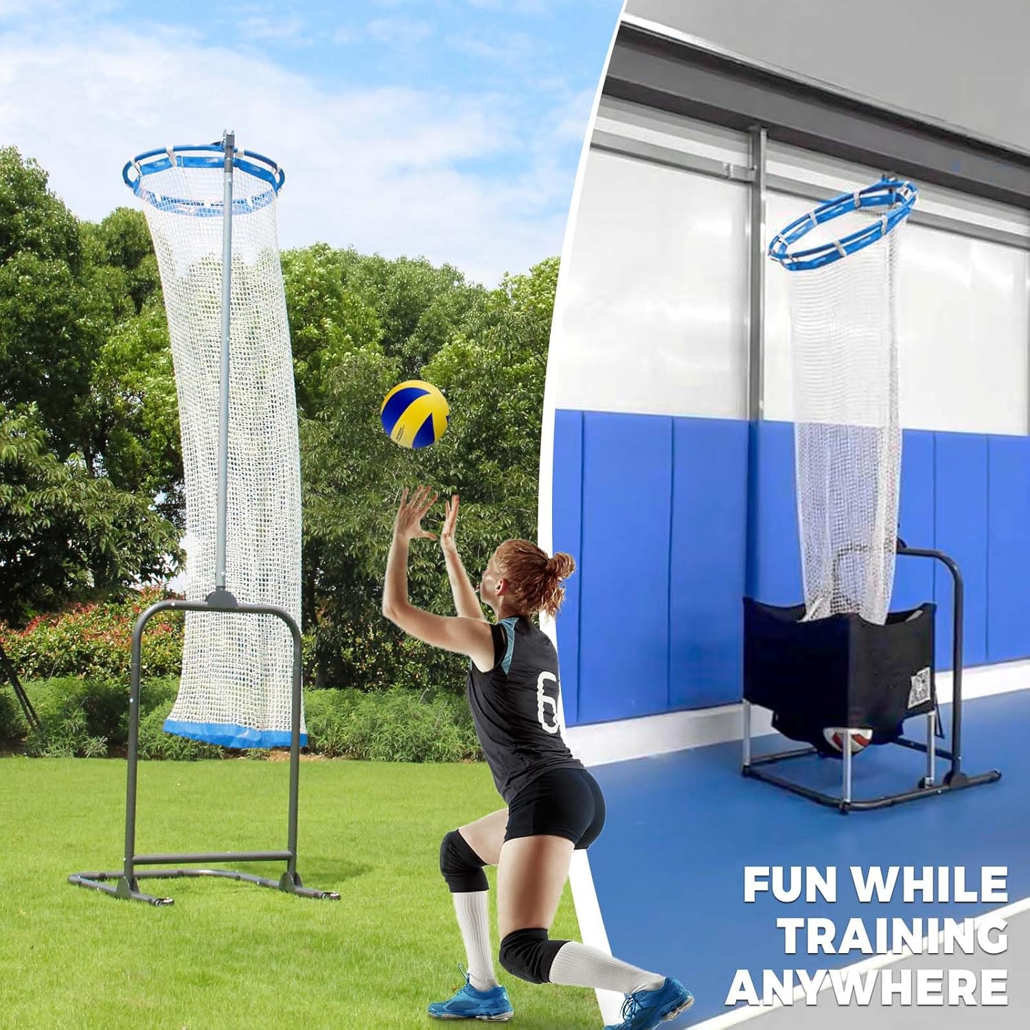 Volleyball Setter Trainer Net Setting Training Equipment Target Practice Indoor or Outdoor