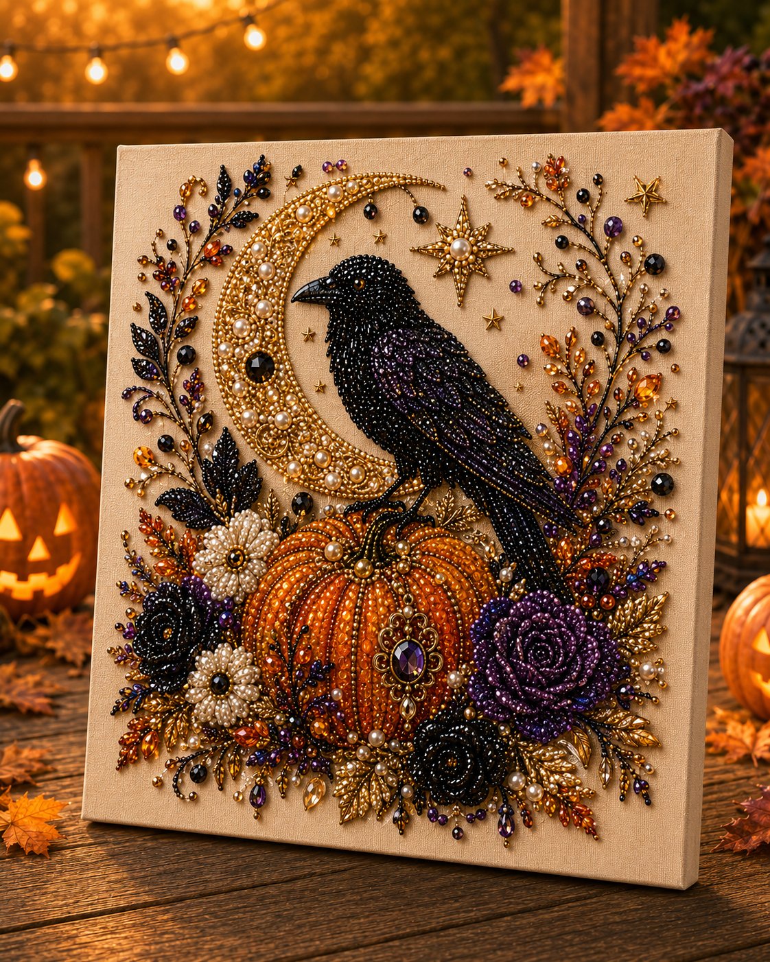 Halloween Ghost Pearl Art DIY Kit