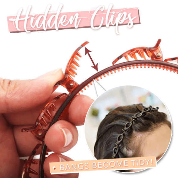 🔥10-Second Double-Bangs Clip-On Hairstyle Headband🪮