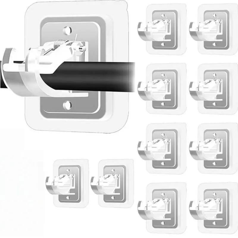 A set of 8PCS Curtain Rod Brackets with Clips