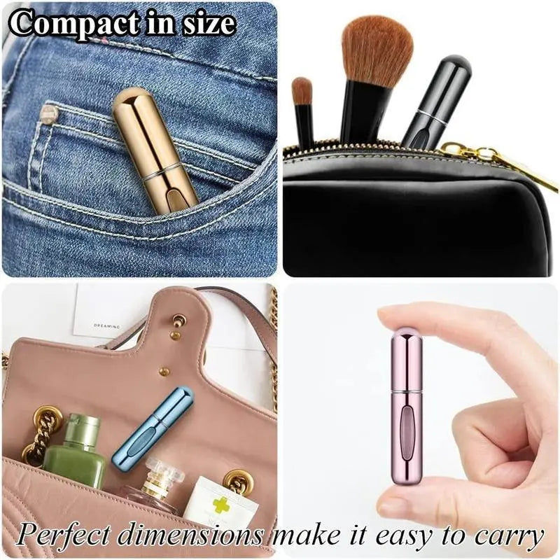4PCS 5ml Refillable Perfume Atomizer | Travel Spray Bottle