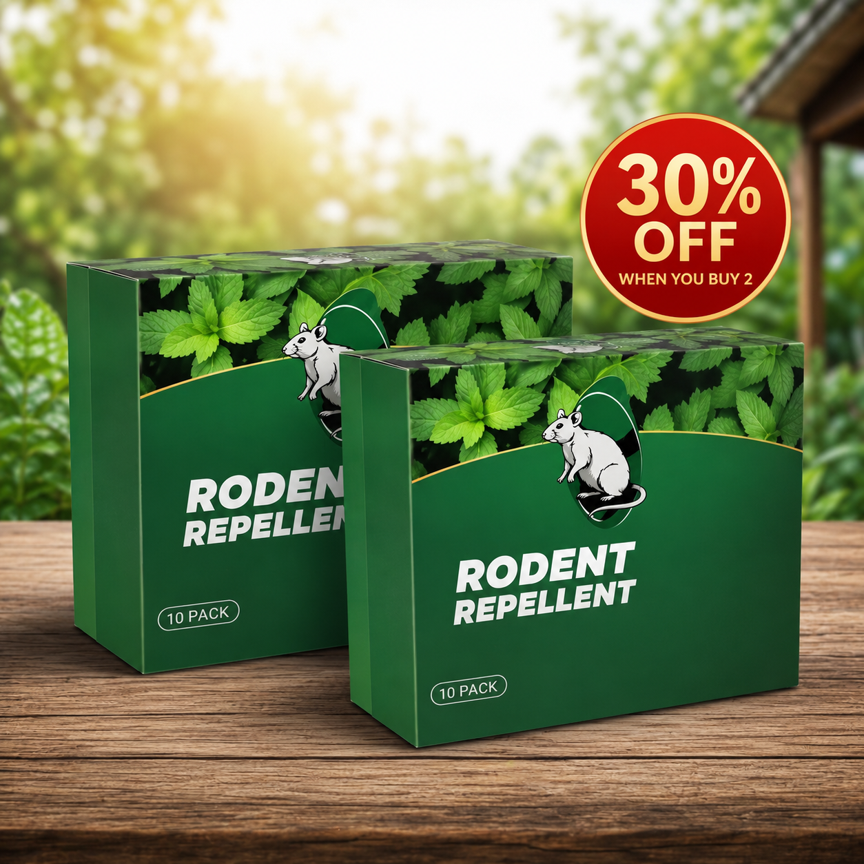 Natural Peppermint Rodent Repellent Tablets – 12 Pack
