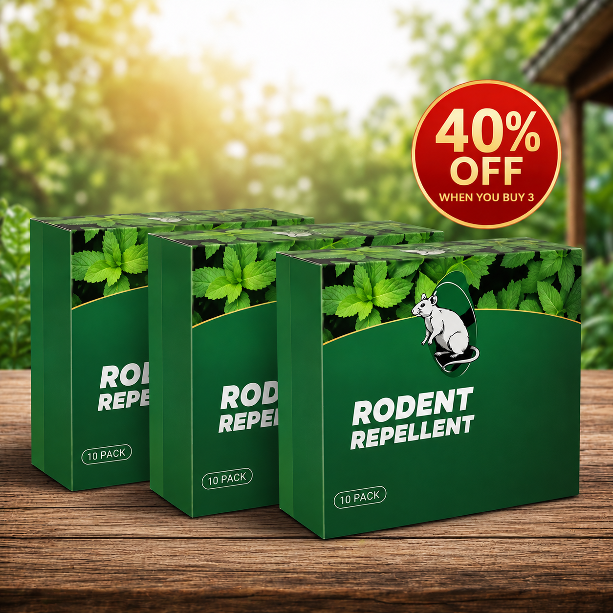 Natural Peppermint Rodent Repellent Tablets – 12 Pack