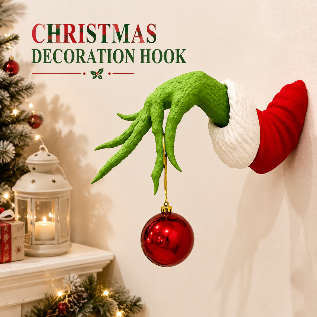 Christmas Ornament Hanger, Home & Festive Party Supplies-(Grinch Hand + Ornament)