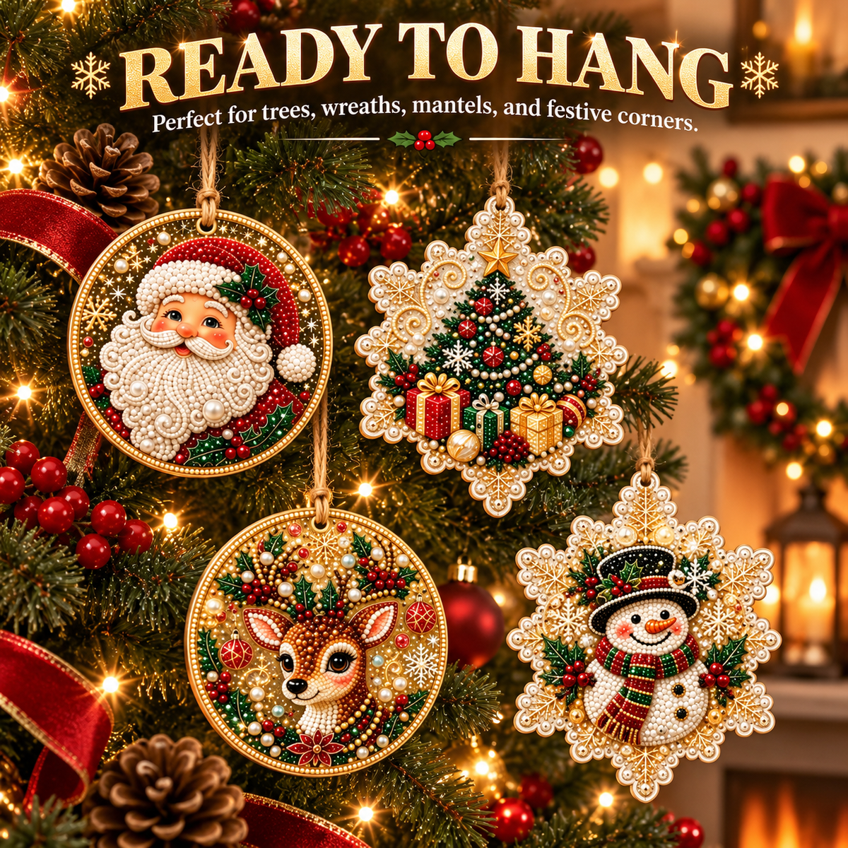 🎄Christmas DIY Diamond Painting Ornaments Kit