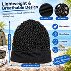 Wide-Edge Stretchy Sleeping Cap, Soft Breathable Hair Bonnet for Sleep