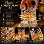 Luxury 360° Spinning Crystal Glass