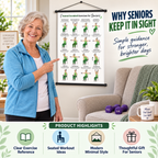 Seated Dumbbell Exercises for Seniors (16 x 24 inches)