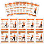 18 Senior Exercise Cards, Gentle Chair-Supported Low-Impact Workout Deck for Strength, Flexibility & Balance