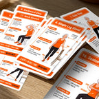 18 Senior Exercise Cards, Gentle Chair-Supported Low-Impact Workout Deck for Strength, Flexibility & Balance