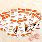 18 Senior Exercise Cards, Gentle Chair-Supported Low-Impact Workout Deck for Strength, Flexibility & Balance