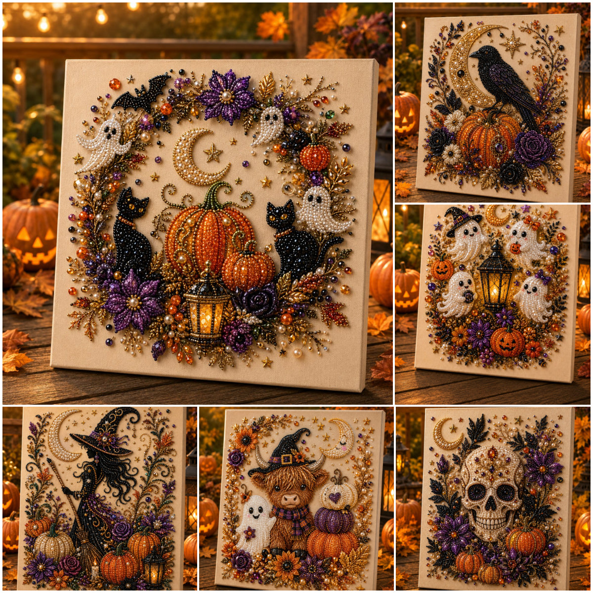 Halloween Ghost Pearl Art DIY Kit