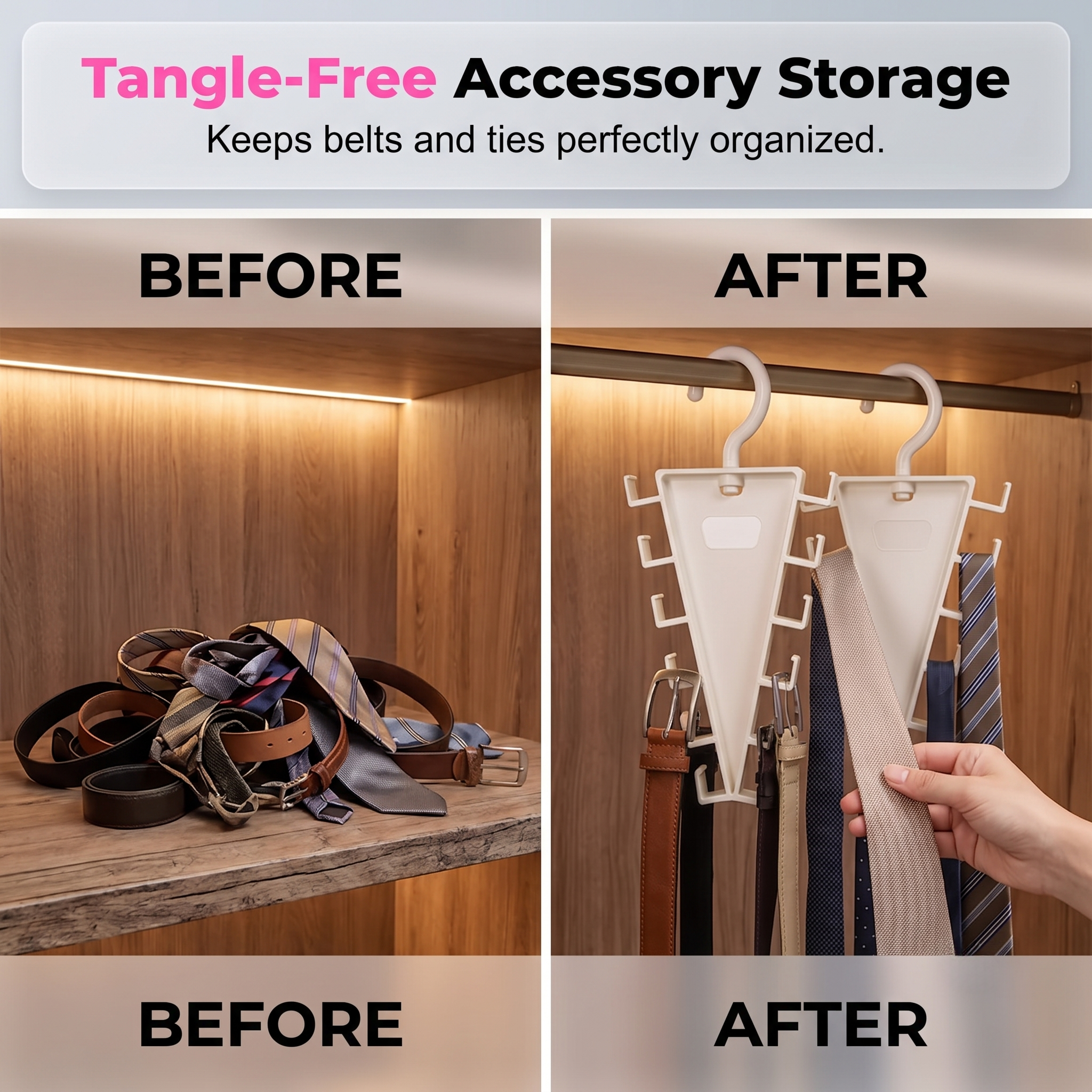 Multi-Functional V-Shaped Double Sided Hanger Storage Rack