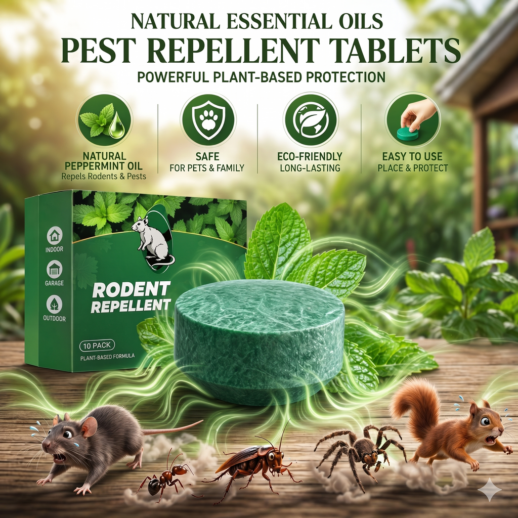Natural Peppermint Rodent Repellent Tablets – 12 Pack