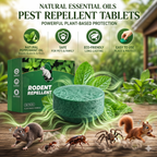 Natural Peppermint Rodent Repellent Tablets – 12 Pack