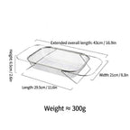 Stainless Steel Over-the-Sink Expandable Strainer Basket with Chopstick Holder