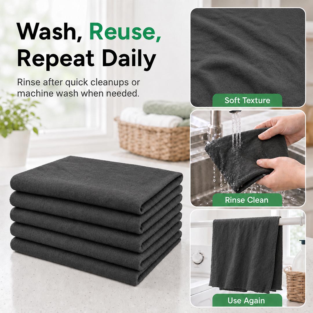 All Purpose Magic Streak Free Household Cleaning Towel (5PC)