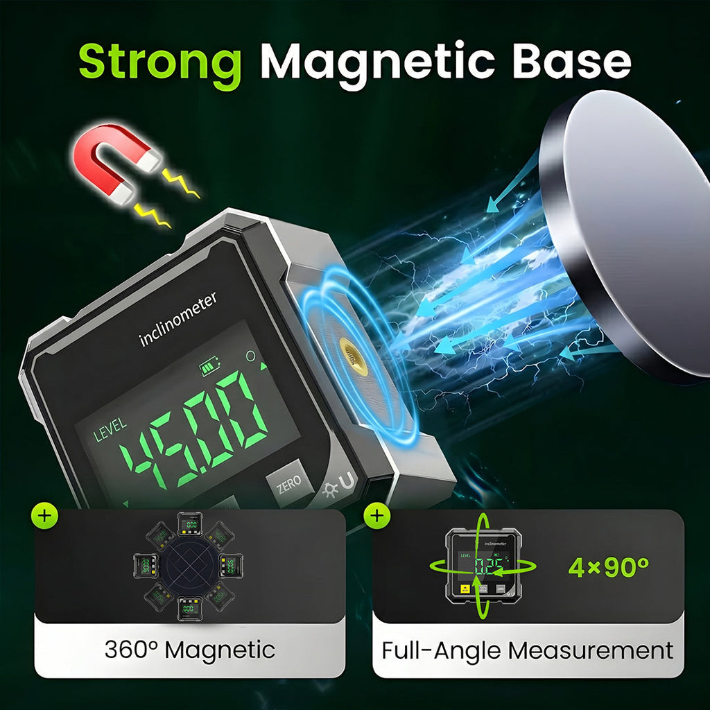 Magnetic Digital Angle Finder with Electronic Laser