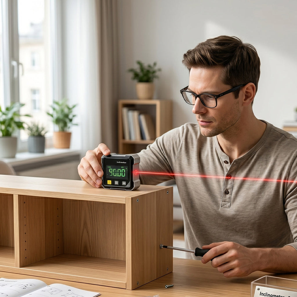 Magnetic Digital Angle Finder with Electronic Laser