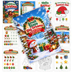 Children's Christmas Activity Book, Spiral Game Handbook with Coloring, Mazes, Counting & Puzzles