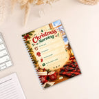 Family Christmas Memory Book, Spiral Keepsake Journal with Photo Pages & Yearly Tradition Prompts