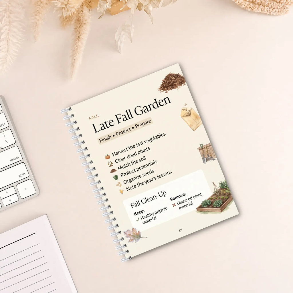 Year-Round Planting Calendar, A5 Spiral-Bound Seasonal Garden Guide for Beginners