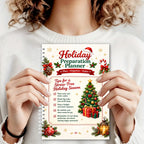 Christmas Preparation Planner, Spiral Holiday Organizer for Gifts, Budget, Decor & Christmas Day