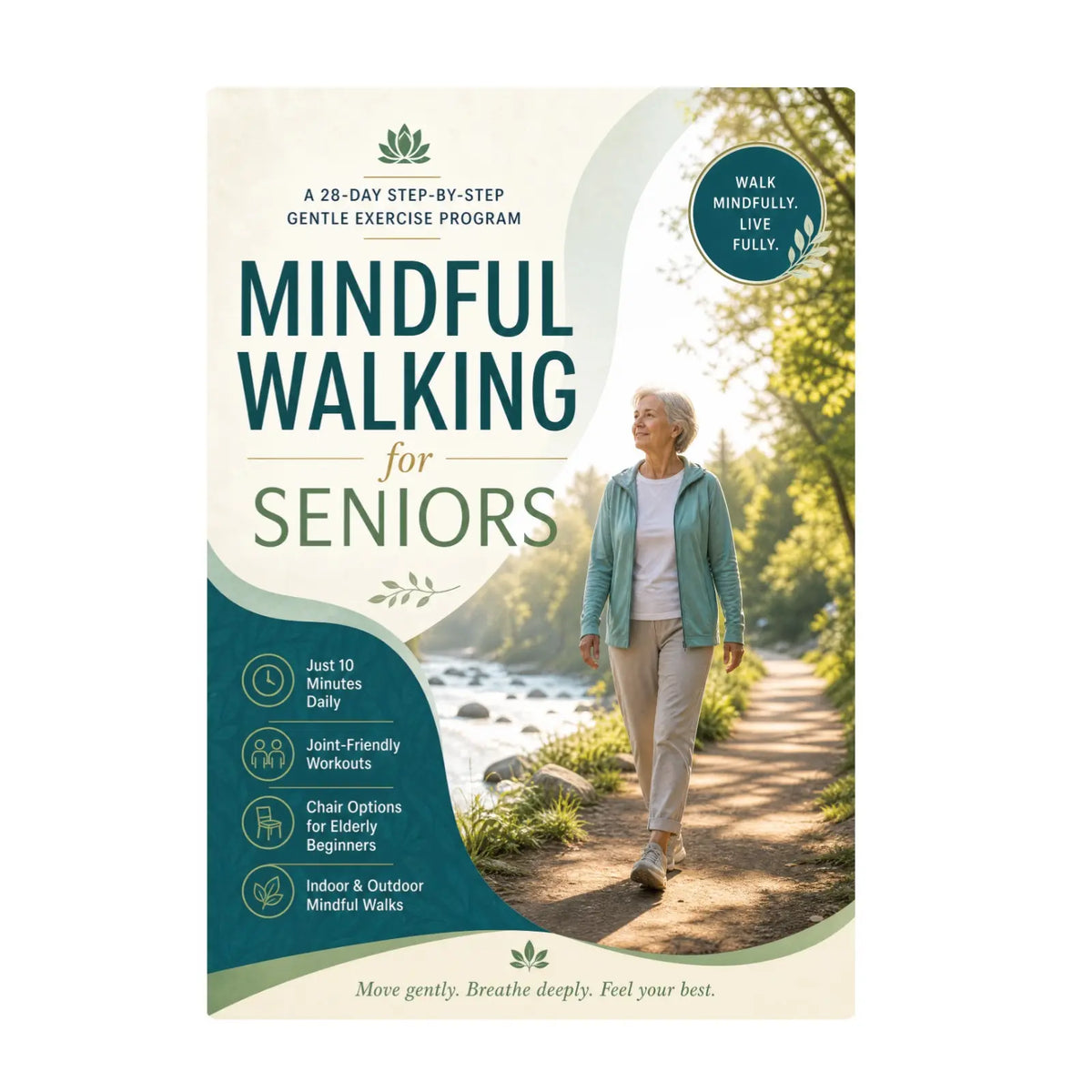 Mindful Walking Book for Seniors, Gentle 28-Day Step-by-Step Guide