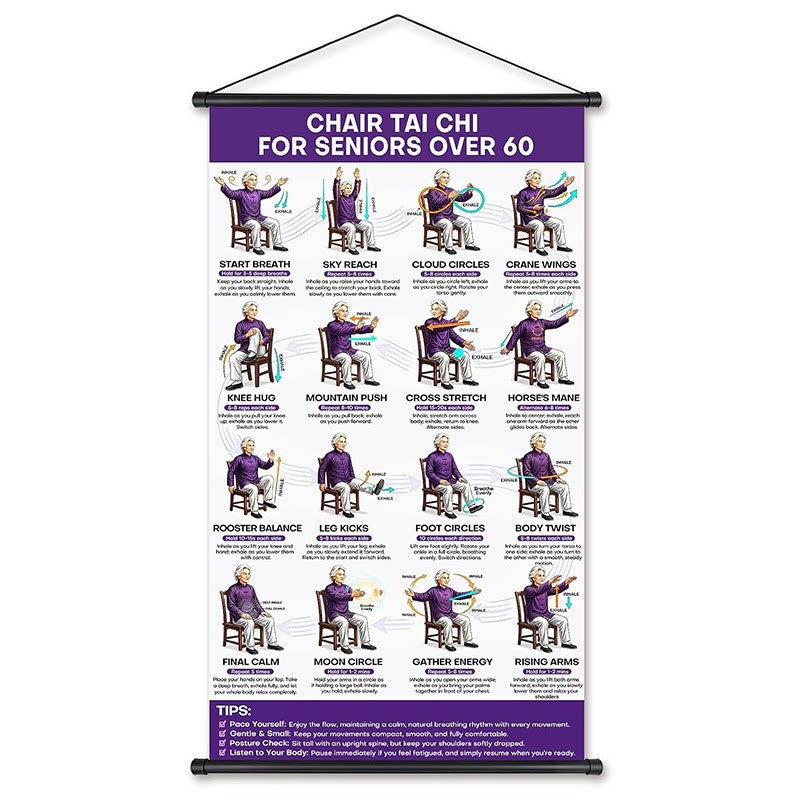 Chair Tai Chi Training Wall Chart —(16 x 24 inches)
