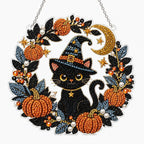 🎃 Fall Pumpkin Diamond Art Wreath – Cozy DIY Autumn Decor