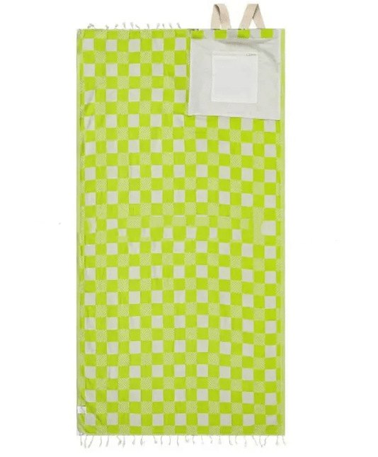 🏖️2-in-1 Turkish Cotton Towel Bag with Inner Zip Pocket & Sand-Repelling Fabric