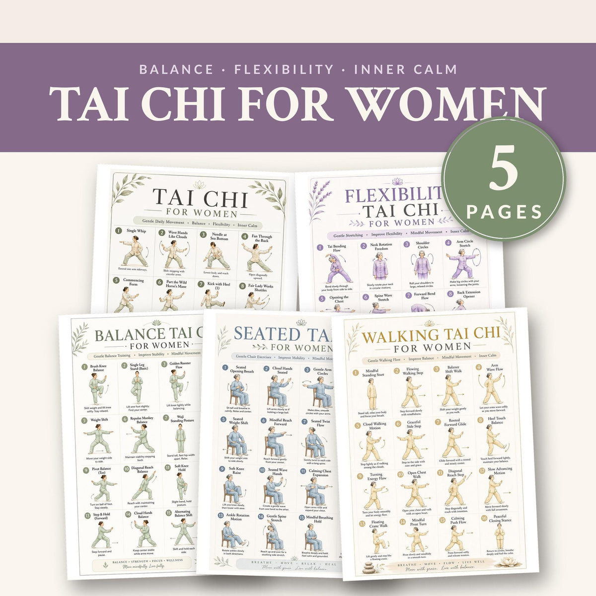 Walking Tai Chi Practice Poster