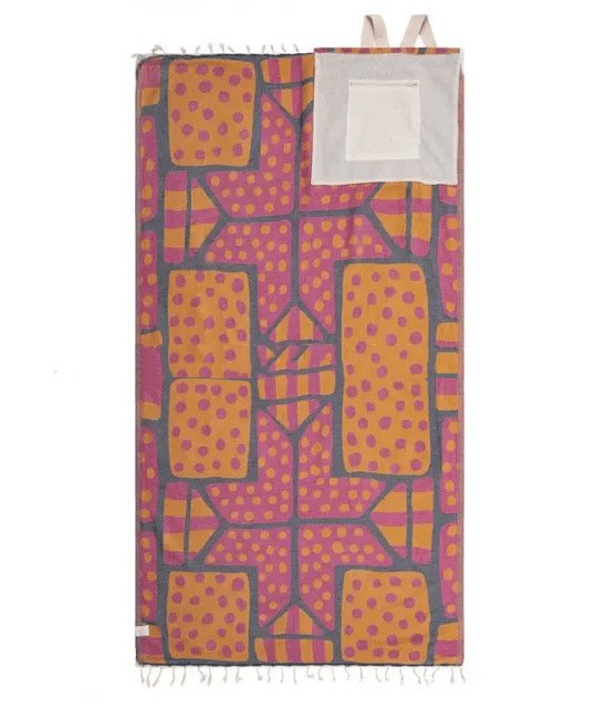 🏖️2-in-1 Turkish Cotton Towel Bag with Inner Zip Pocket & Sand-Repelling Fabric