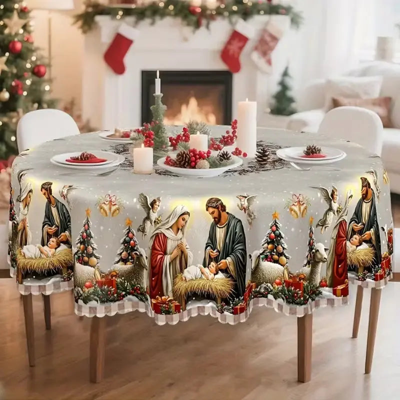 Waterproof Christmas Tablecloth