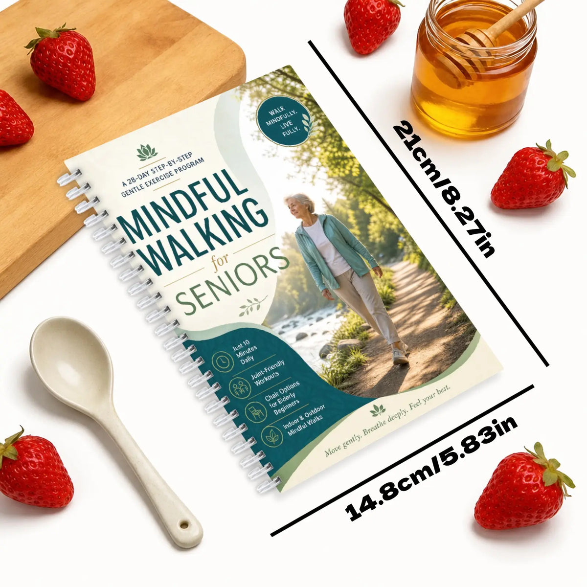 Mindful Walking Book for Seniors, Gentle 28-Day Step-by-Step Guide