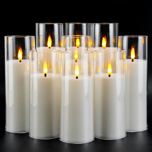 Flameless Acrylic Candle 3-Piece Set