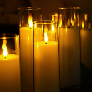 Flameless Acrylic Candle 3-Piece Set
