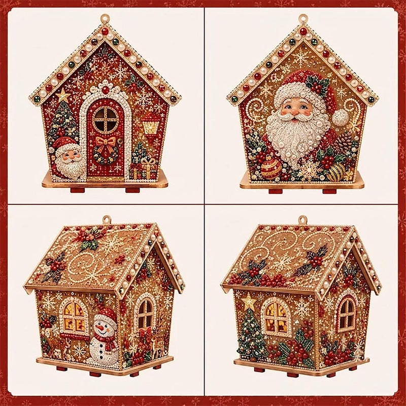 Christmas Diamond Painting Wooden House Kit 8
